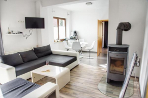 Haff-Ostseeferienhausapartment Erdgeschoß in Mönkebude